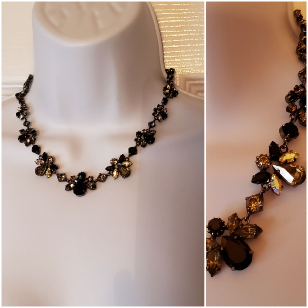 Rhinestone angel necklace